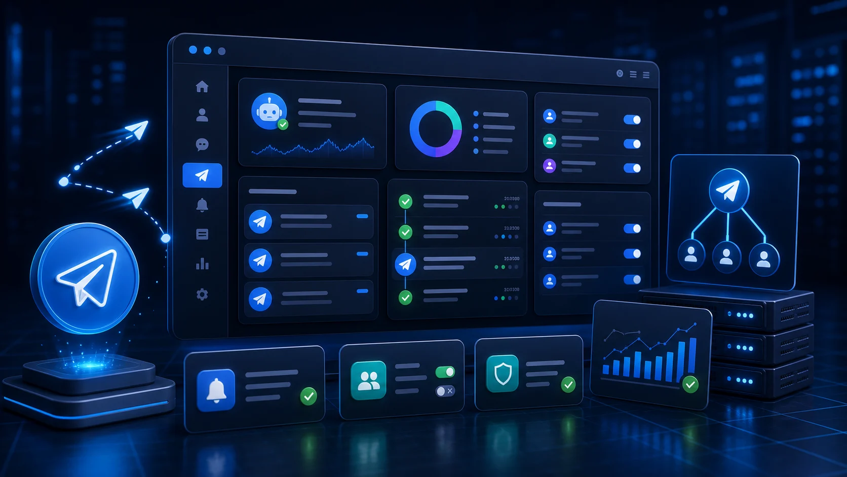 Visual del modulo Telegram Notifications para WHMCS